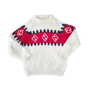 Vintage 70's Exclusive Imports Fair Isle Ski Lodge Sweater